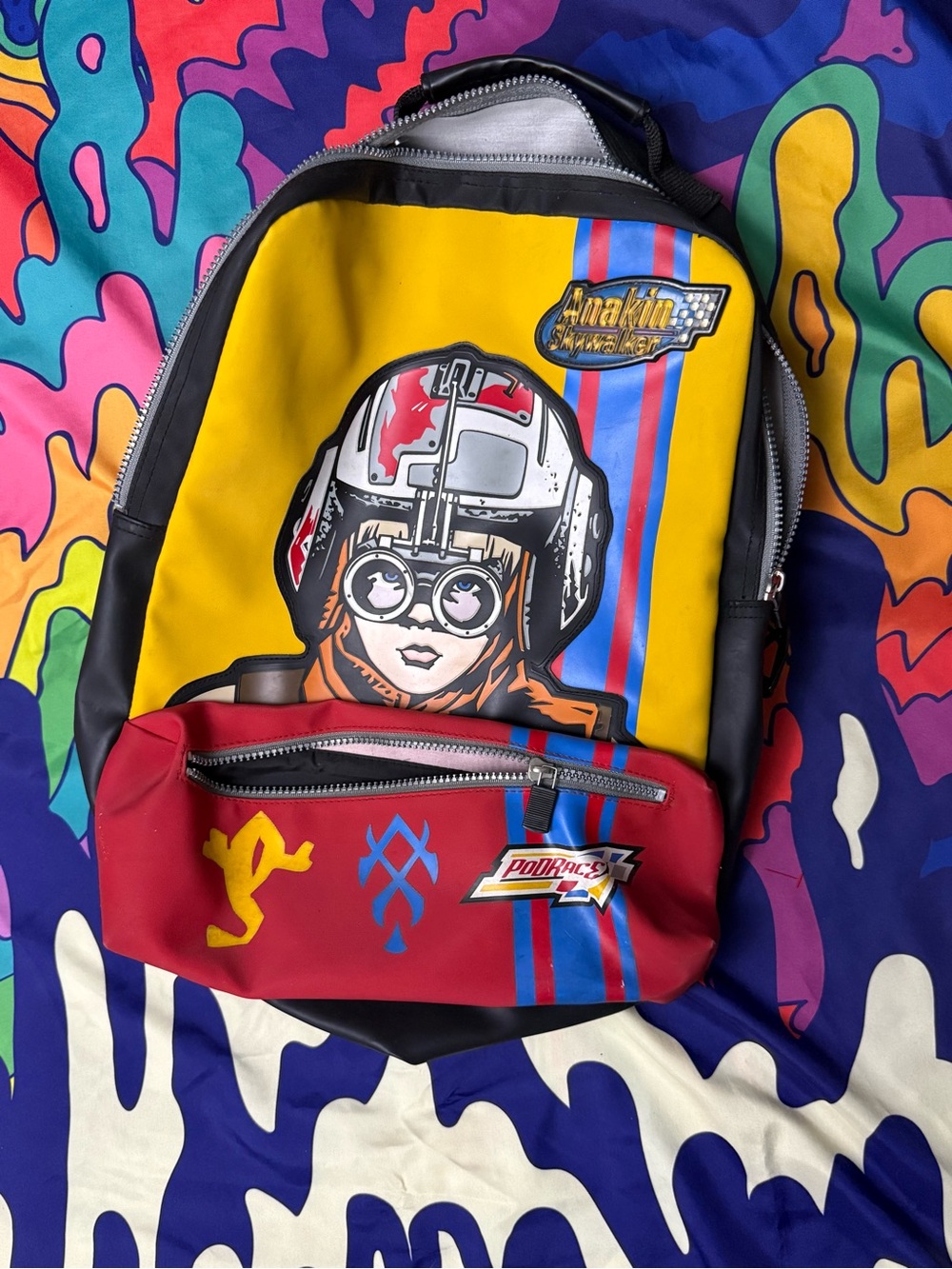 Star Wars Yellow Red Blue Pilot Graphic Kids Backpack